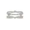 Thumbnail Image 4 of 1/2 CT. T.W. Baguette and Round Diamond Alternating Chevron Solitaire Enhancer in 14K White Gold