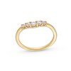 Thumbnail Image 1 of 1/3 CT. T.W. Diamond Graduated Five Stone Contour Anniversary Band in 14K Gold