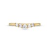 Thumbnail Image 4 of 1/3 CT. T.W. Diamond Graduated Five Stone Contour Anniversary Band in 14K Gold