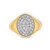Thumbnail Image 3 of 1 CT. T.W. Oval-Shaped Multi-Diamond Signet Ring in 10K Gold
