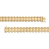 Thumbnail Image 2 of Men’s Hollow Railroad Link Bracelet in 10K Gold - 9”
