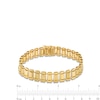 Thumbnail Image 3 of Men’s Hollow Railroad Link Bracelet in 10K Gold - 9”