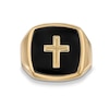 Thumbnail Image 3 of Men’s Cushion-Shaped Onyx Cross Signet Ring in 10K Gold