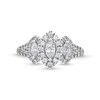 Thumbnail Image 4 of 1 CT. T.W. Marquise-Cut Diamond Frame Past Present Future® Engagement Ring in 14K White Gold