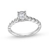 Thumbnail Image 1 of 1/2 CT. T.W. Diamond Twist Shank Engagement Ring in 14K White Gold