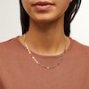 Thumbnail Image 2 of Solid Diamond-Cut Disc Station & Bar Link Necklace in 10K Gold - 18”