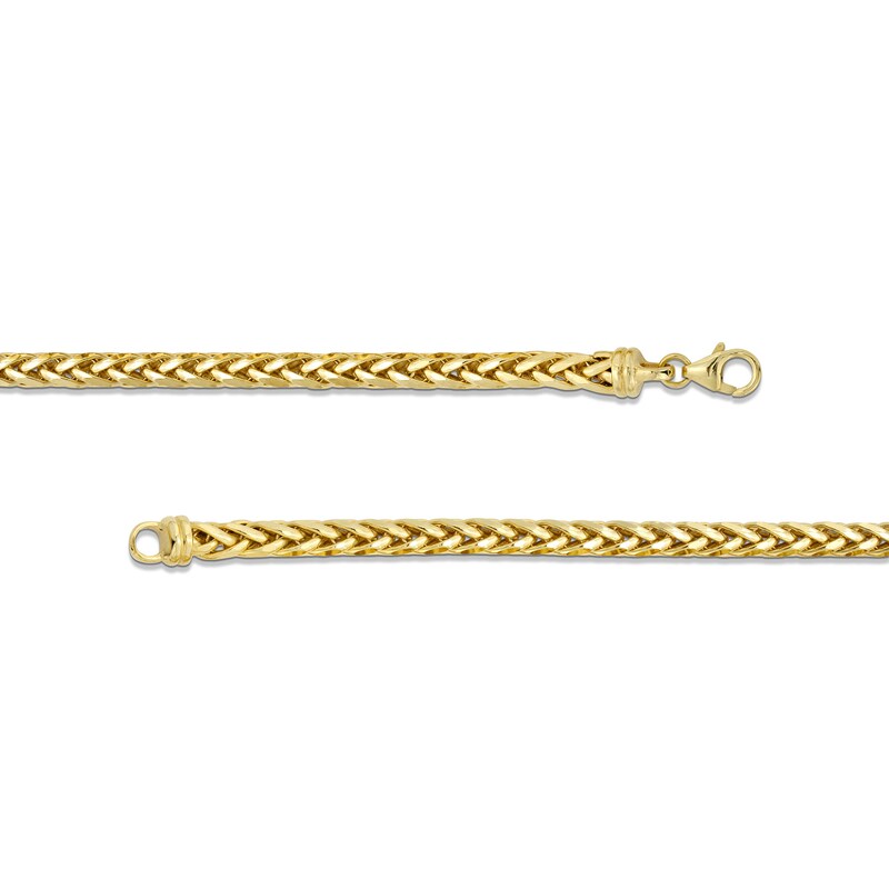 Main Image 3 of Semi-Solid 5.5mm Diamond-Cut Palmier Chain Necklace in 14K Gold - 24”