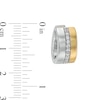 Thumbnail Image 2 of 1/3 CT. T.W. Diamond Center Hoop Earrings in 10K Two-Tone Gold