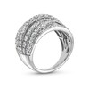 Thumbnail Image 3 of 3 CT. T.W. Certified Lab-Grown Diamond Multi-Row Crossover Ring in 14K White Gold (F/SI2)