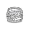 Thumbnail Image 4 of 3 CT. T.W. Certified Lab-Grown Diamond Multi-Row Crossover Ring in 14K White Gold (F/SI2)