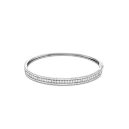 2 CT. T.W. Certified Lab-Created Diamond Triple Row Bangle in 14K White Gold (F/SI2)
