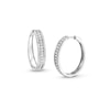 Thumbnail Image 1 of 2 CT. T.W. Certified Lab-Grown Diamond Triple Row Hoop Earrings in 14K White Gold (F/SI2)