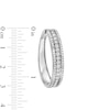 Thumbnail Image 3 of 2 CT. T.W. Certified Lab-Grown Diamond Triple Row Hoop Earrings in 14K White Gold (F/SI2)