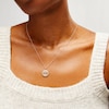Thumbnail Image 2 of 1/6 CT. T.W. Diamond Frame "mom" Medallion Pendant in 10K Rose Gold