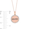 Thumbnail Image 3 of 1/6 CT. T.W. Diamond Frame "mom" Medallion Pendant in 10K Rose Gold