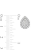 Thumbnail Image 3 of 1 CT. T.W. Certified Pear-Shaped Lab-Grown Diamond Double Frame Stud Earrings in 14K White Gold (F/SI2)