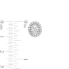 Thumbnail Image 3 of 1 CT. T.W. Certified Oval Lab-Grown Diamond Double Frame Stud Earrings in 14K White Gold (F/SI2)