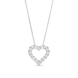 2 CT. T.W. Certified Lab-Grown Diamond Heart Outline Pendant in 14K White Gold (F/SI2)