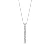 Thumbnail Image 1 of 1/2 CT. T.W. Certified Baguette and Round Lab-Created Diamond Alternating Duo Stick Pendant in 14K White Gold (F/SI2)