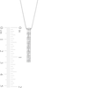 Thumbnail Image 4 of 1/2 CT. T.W. Certified Baguette and Round Lab-Created Diamond Alternating Duo Stick Pendant in 14K White Gold (F/SI2)