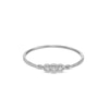 Thumbnail Image 0 of 2 CT. T.W. Certified Lab-Created Diamond Three Stone Twist Frame Bangle in 14K White Gold (F/SI2) - 7.25"