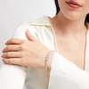 Thumbnail Image 2 of 2 CT. T.W. Certified Lab-Grown Diamond Three Stone Twist Frame Bangle in 14K White Gold (F/SI2) - 7.25"