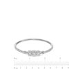 Thumbnail Image 3 of 2 CT. T.W. Certified Lab-Grown Diamond Three Stone Twist Frame Bangle in 14K White Gold (F/SI2) - 7.25"