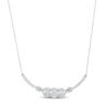 Thumbnail Image 1 of 1-1/2 CT. T.W. Certified Lab-Grown Diamond Three Stone Twist Frame Necklace in 14K White Gold (F/SI2)