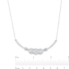 Thumbnail Image 4 of 1-1/2 CT. T.W. Certified Lab-Grown Diamond Three Stone Twist Frame Necklace in 14K White Gold (F/SI2)