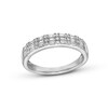 Thumbnail Image 1 of 3/8 CT. T.W. Certified Baguette and Round Lab-Grown Diamond Alternating Trios Band in 14K White Gold (F/SI2)