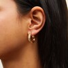 Thumbnail Image 2 of Hollow Diamond-Cut 22.0mm Hoop Earrings in 14K Gold