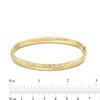 Thumbnail Image 3 of Hollow Diamond-Cut Bangle Bracelet in 14K Gold