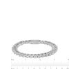 Thumbnail Image 2 of 2 CT. T.W. Diamond Squared Curb Chain Bracelet in 10K White Gold - 8.5"