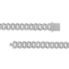 Thumbnail Image 2 of 4 CT. T.W. Diamond Squared Curb Chain Necklace in 10K White Gold - 22"