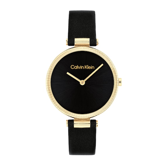 Ladies’ Calvin Klein Minimal Watch with Black Dial (Model: 25100017)