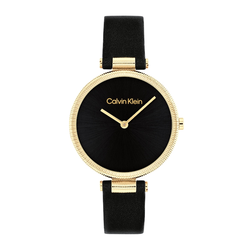 Main Image 1 of Ladies’ Calvin Klein Minimal Watch with Black Dial (Model: 25100017)