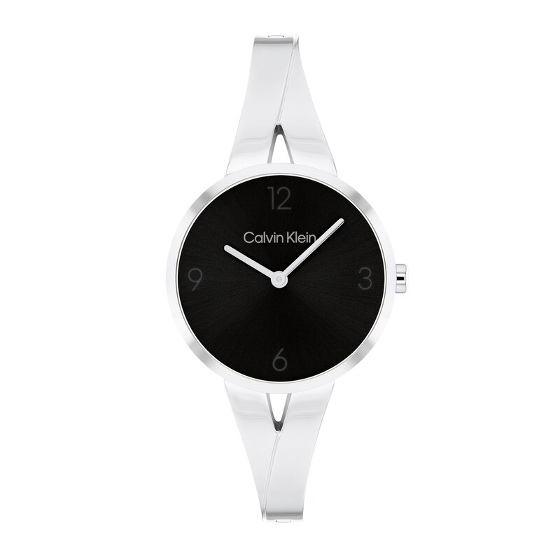 Main Image 1 of Ladies’ Calvin Klein Tapered Bangle Watch with Black Dial (Model: 25100026)