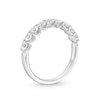 Thumbnail Image 3 of 1 CT. T.W. Diamond Nine Stone Scallop Edge Anniversary Band in 14K White Gold