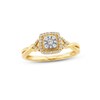 Thumbnail Image 1 of 1/4 CT. T.W. Multi-Diamond Cushion Frame Collar Twist Shank Promise Ring in 10K Gold