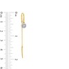 Thumbnail Image 3 of 1/6 CT. T.W. Diamond Miracle Frame Threader Earrings in Sterling Silver with 14K Gold Plate