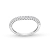 Thumbnail Image 1 of 1/3 CT. T.W. Diamond Vintage-Style Contour Anniversary Band in 14K White Gold
