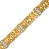 Thumbnail Image 1 of 3/4 CT. T.W. Diamond Nugget Link Alternating Bracelet in 10K Gold - 8.5"