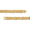 Thumbnail Image 2 of 3/4 CT. T.W. Diamond Nugget Link Alternating Bracelet in 10K Gold - 8.5"