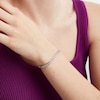 Thumbnail Image 2 of 1/4 CT. T.W. Diamond Miracle Adjustable Chain Bracelet in Sterling Silver - 9"