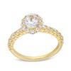 Thumbnail Image 1 of 1-1/2 CT. T.W. Oval Certified Diamond Frame Engagement Ring in 14K Gold (I/SI2)