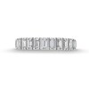 Thumbnail Image 4 of 1/2 CT. T.W. Baguette-Cut Diamond Eleven Stone Anniversary Band in 14K White Gold
