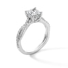 Thumbnail Image 3 of 1-3/8 CT. T.W. Certified Princess-Cut Lab-Grown Diamond Twist Shank Engagement Ring in 14K White Gold (I/SI2)