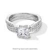 Thumbnail Image 5 of 1-3/8 CT. T.W. Certified Princess-Cut Lab-Grown Diamond Twist Shank Engagement Ring in 14K White Gold (I/SI2)
