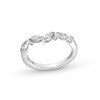 Thumbnail Image 1 of 3/8 CT. T.W. Marquise-Cut and Round Diamond Alternating Contour Anniversary Band in 14K White Gold
