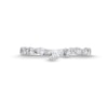 Thumbnail Image 4 of 3/8 CT. T.W. Marquise-Cut and Round Diamond Alternating Contour Anniversary Band in 14K White Gold